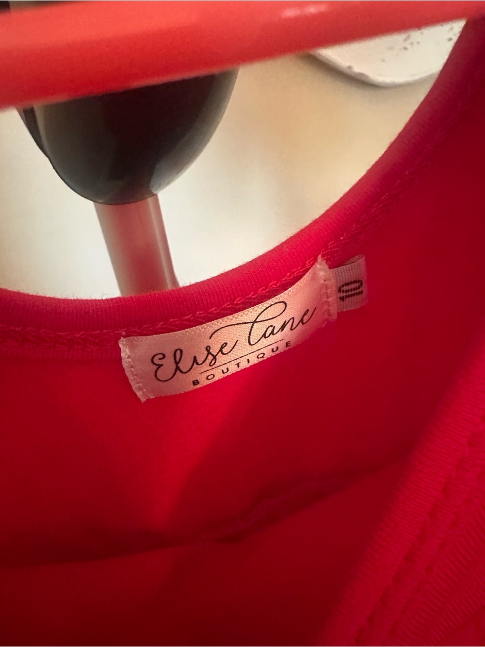 Girls' Red Short Sleeve Pocket Casual Dress - Picture 2 of 3